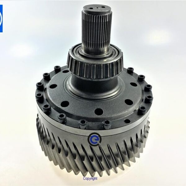 Output gear, planet carrier, diff.cover
